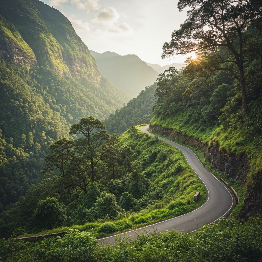 Scenic mountain roads of Maharashtra